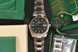 May 2023 Rolex Datejust 126334 Green Motif Brand New Complete Set