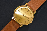 Omega Deville Solid Gold Shimmer Dial With Warranty Card
