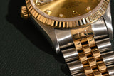 1991 Rolex Datejust 16233G Factory Diamond Dial Complete Set