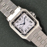 Cartier Santos Carree Steel Godron Bracelet