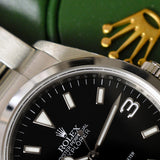 2007 Rolex Explorer 1 114270 Complete Set With Engraved Rehaut