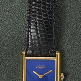 Cartier Tank Must De Cartier 'Lapis' Blue Dial MINT Condition