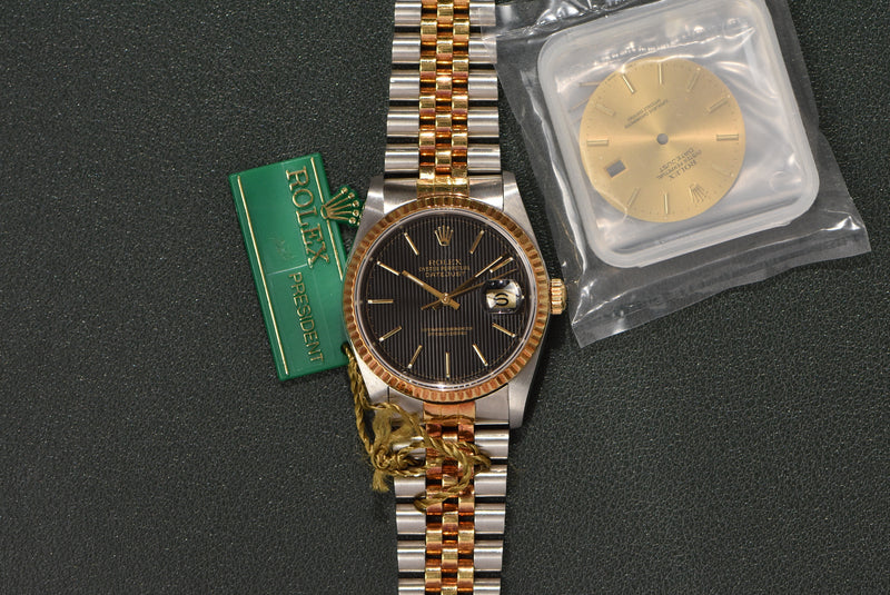 1989 Rolex Datejust 16233 Tapestry With Box, Papers, Service and Extra Dial