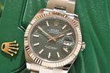 May 2023 Rolex Datejust 126334 Green Motif Brand New Complete Set