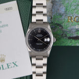 2003 Rolex Datejust 16200 Black Dial With Box and Papers