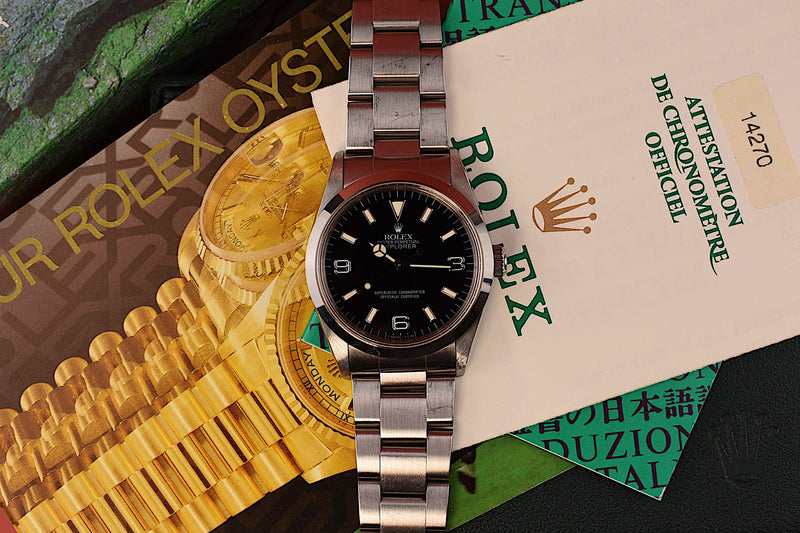 Rolex Explorer 14270 Tritium with Box and Papers