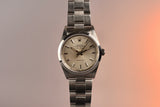 1990 Rolex Air King 14000 Warm Silver Dial with Box and Papers