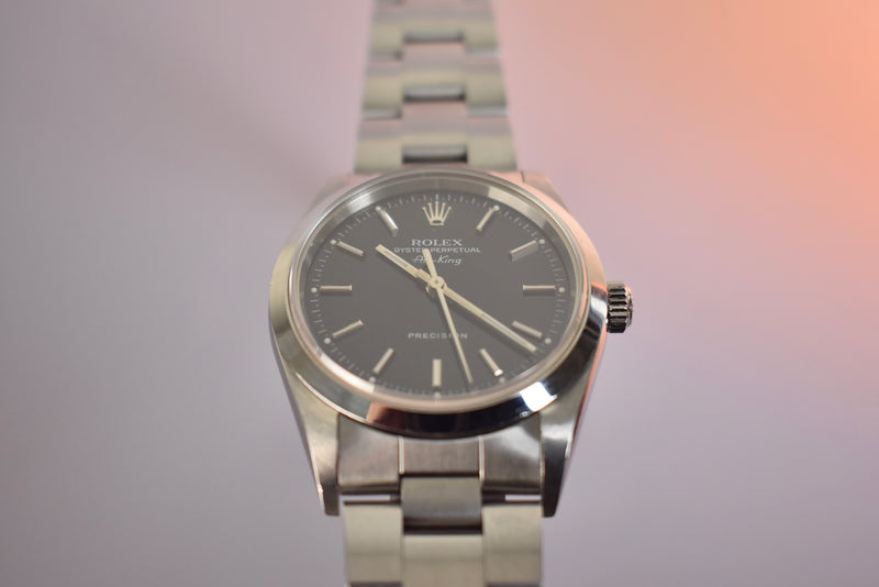 Rolex Air King 14000 Black Dial With Box