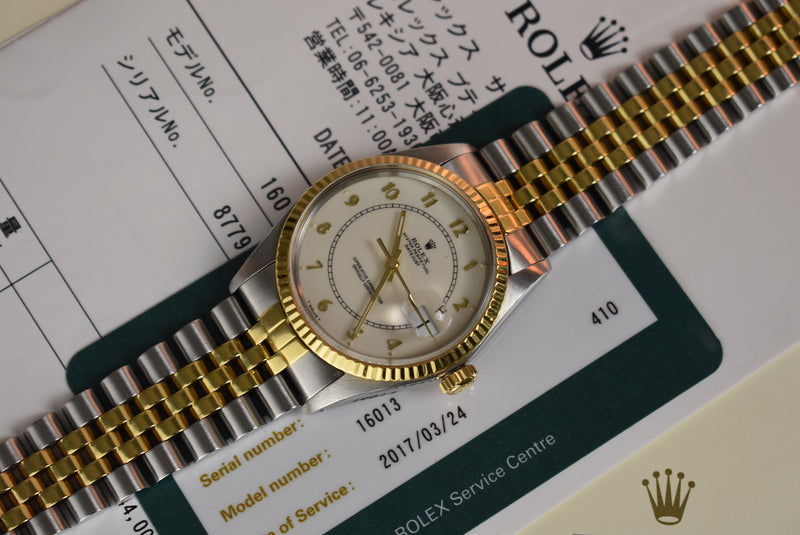 Rolex Datejust 16013 Boiler Gauge with Service Papers
