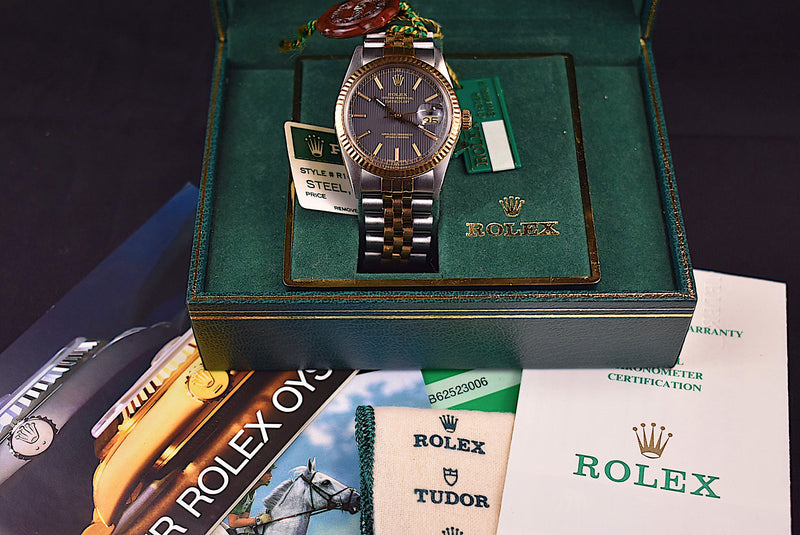 Rolex Datejust 16013 Tapestry with Box and Papers