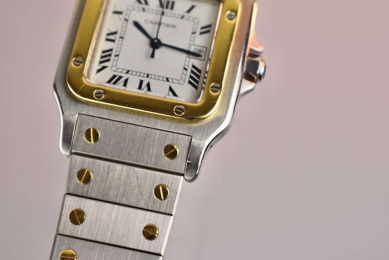 1980s Cartier Santos Carree Spider dial