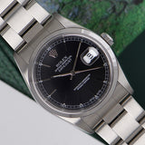 2003 Rolex Datejust 16200 Black Dial With Box and Papers