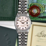 2000 Rolex Datejust Factory Pearl Dial With A Complete Set