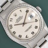 2000 Rolex Datejust 16220 Ivory Arabic Anniversary