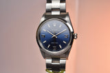 2002 Rolex Air King 14000M Blue Explorer Dial