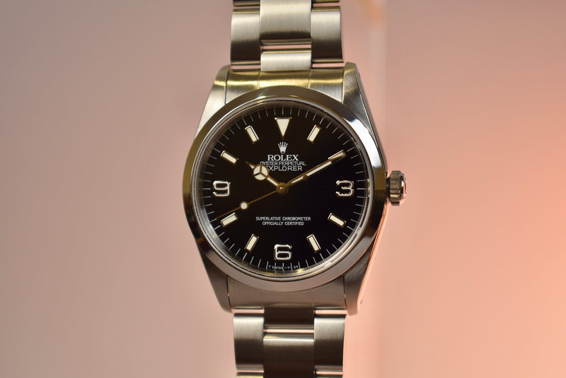1993 Rolex Explorer 14270 Spider Tritium Dial with Box and Papers