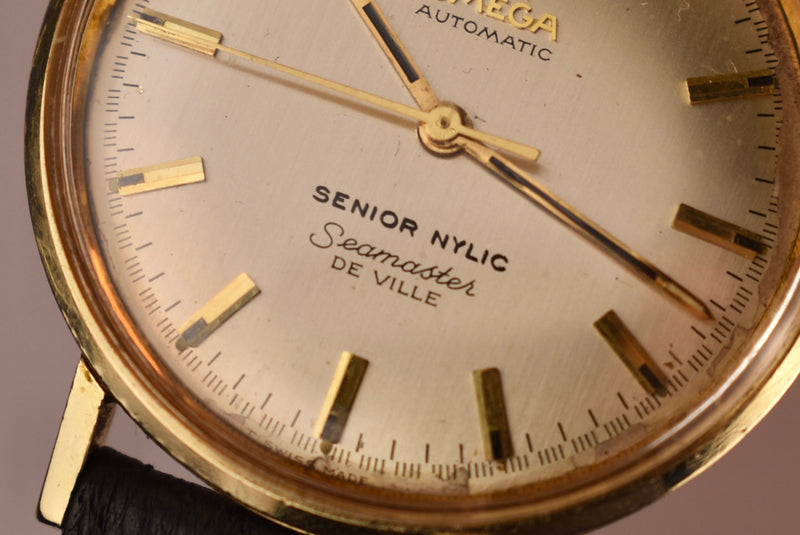 1971 Omega Seamaster De Ville Solid Gold Senior NYLIC w/ Box