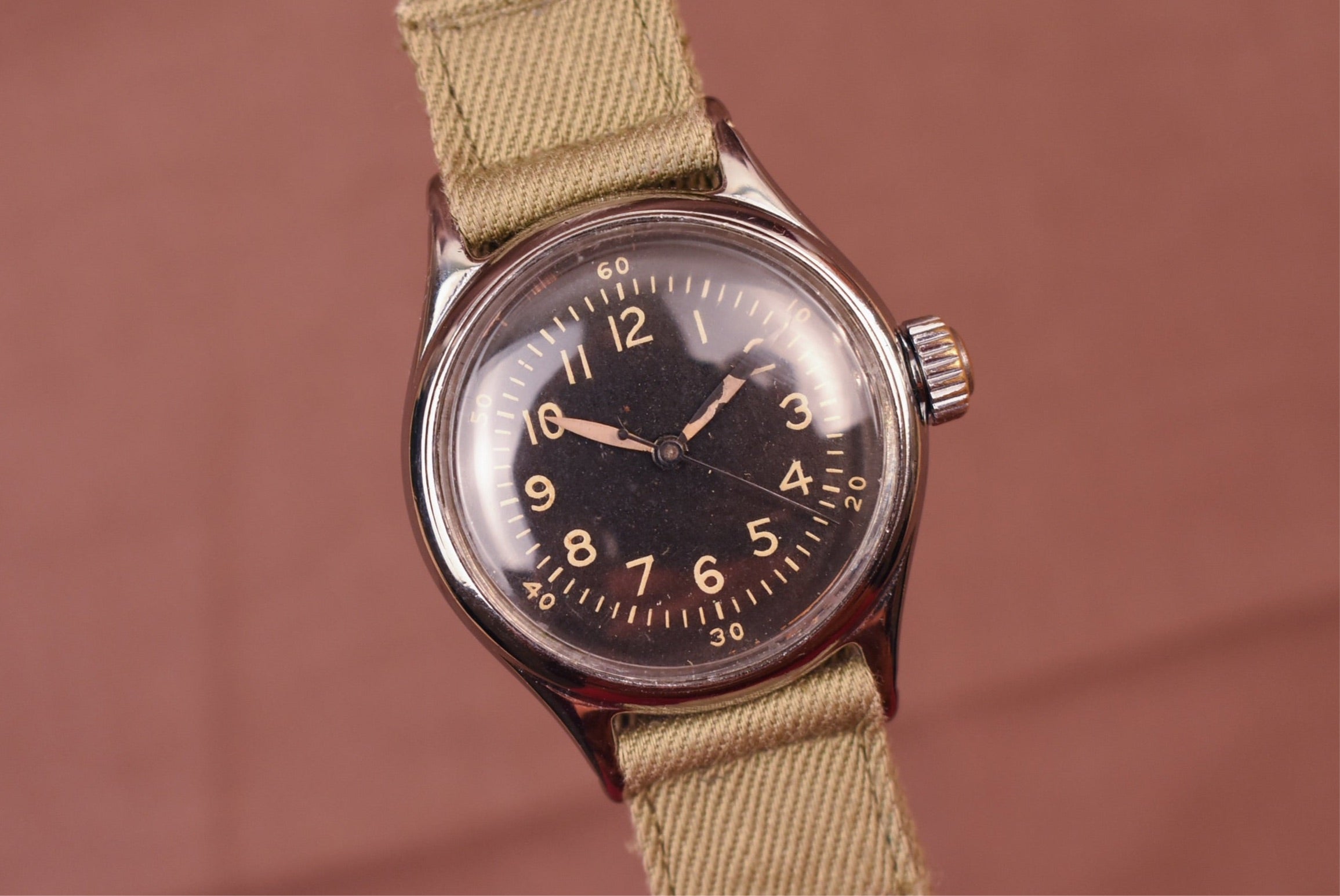 希少】 1944年製 WALTHAM A-11 米空軍実物 コインエッジベゼル - 腕時計(アナログ)