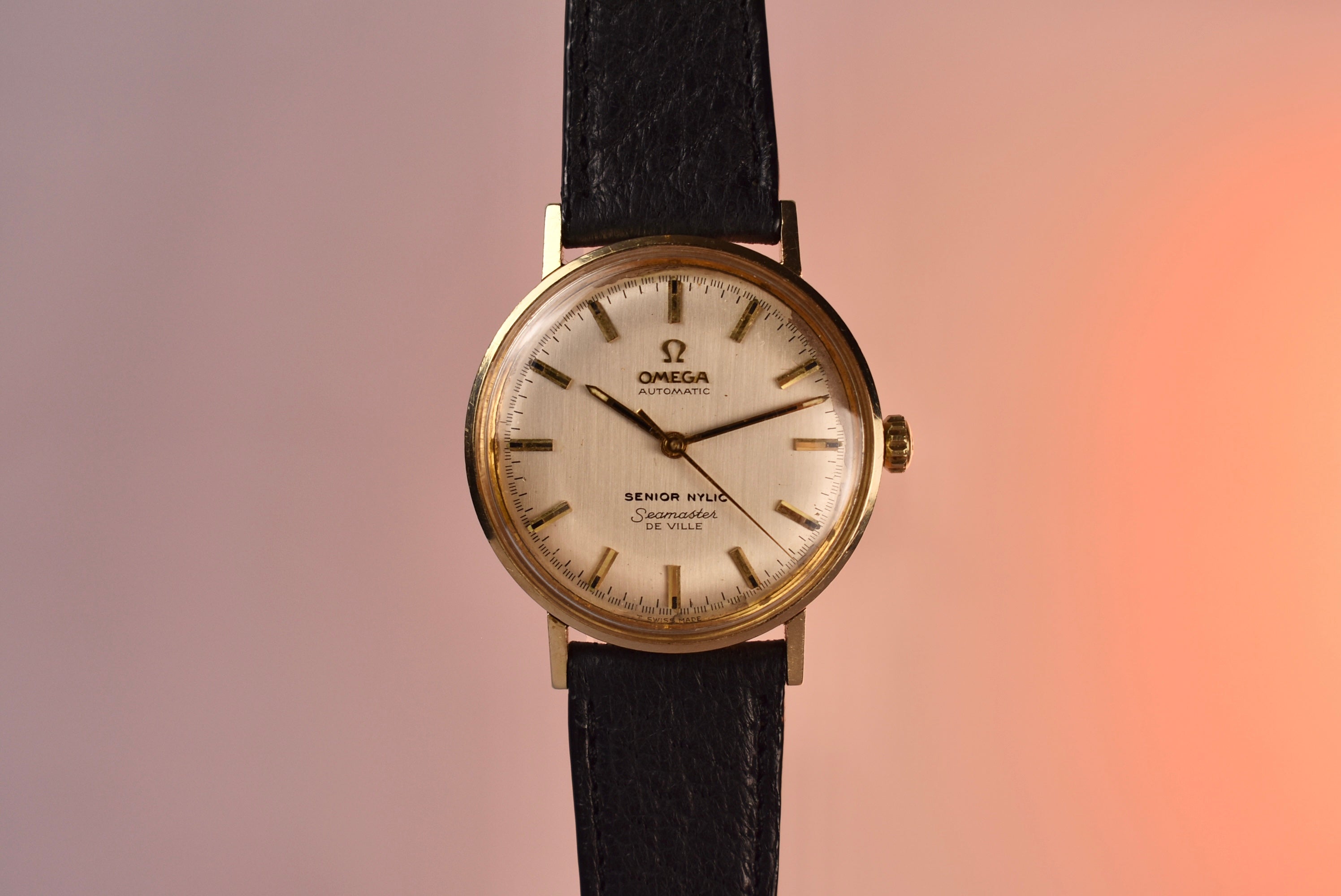 1971 Omega Seamaster De Ville Solid Gold Senior NYLIC w Box