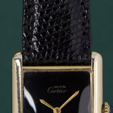 Cartier Tank Must De Cartier Black Dial Manual Winding