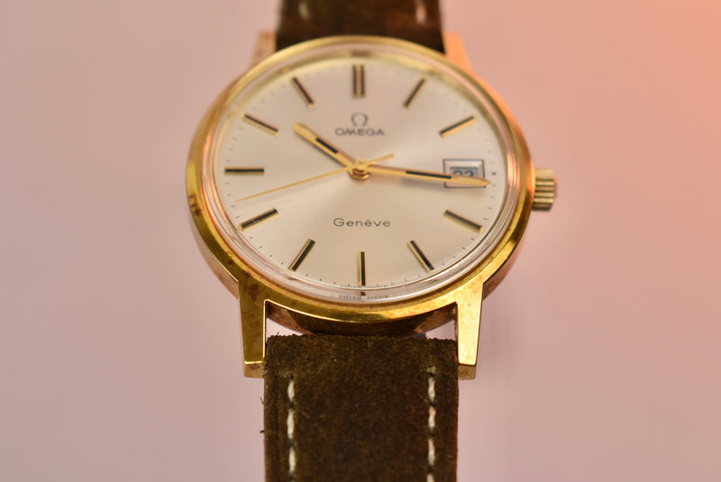 Omega Genève Date "Champagne and Gold"