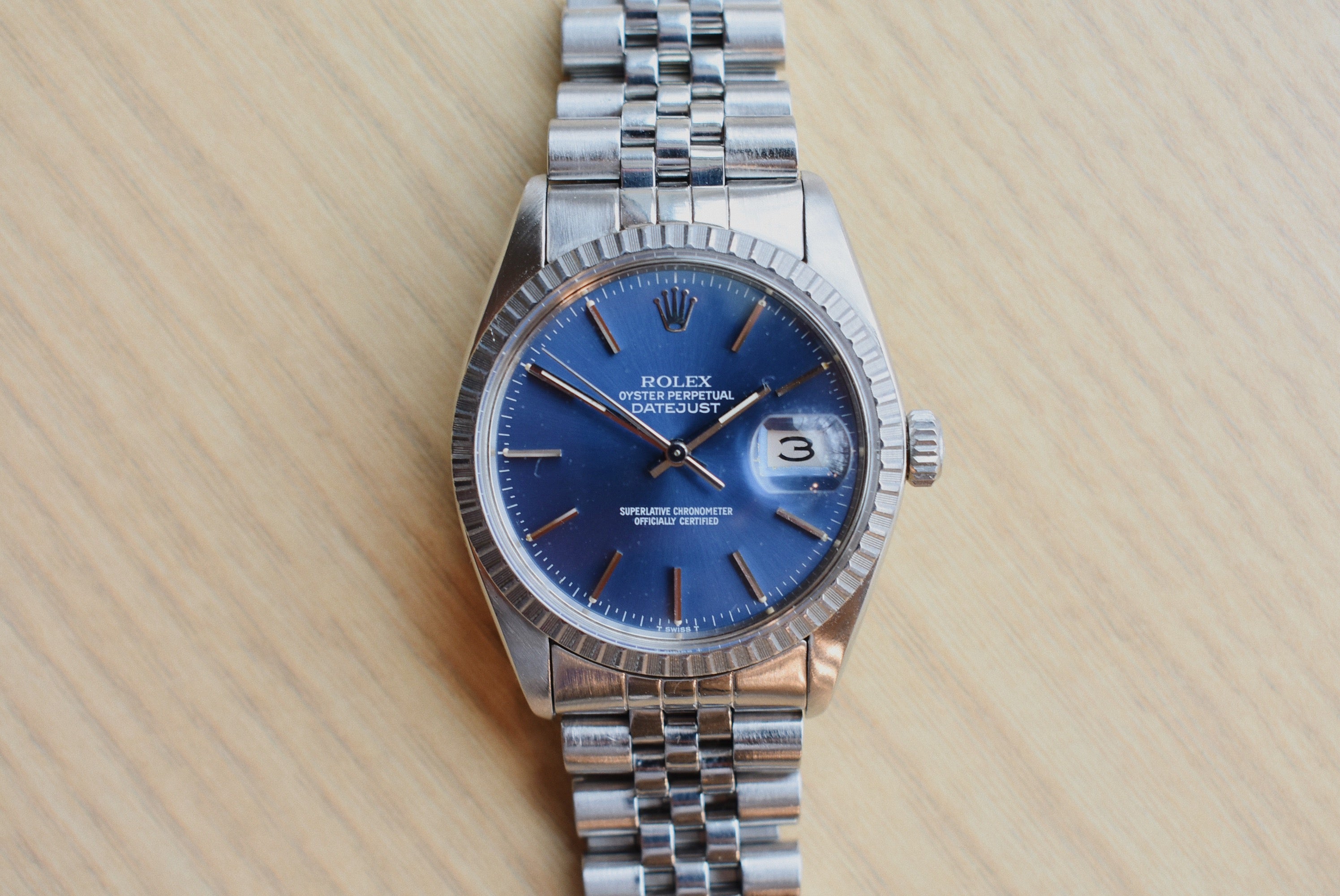 Rolex datejust 16030 online blue dial