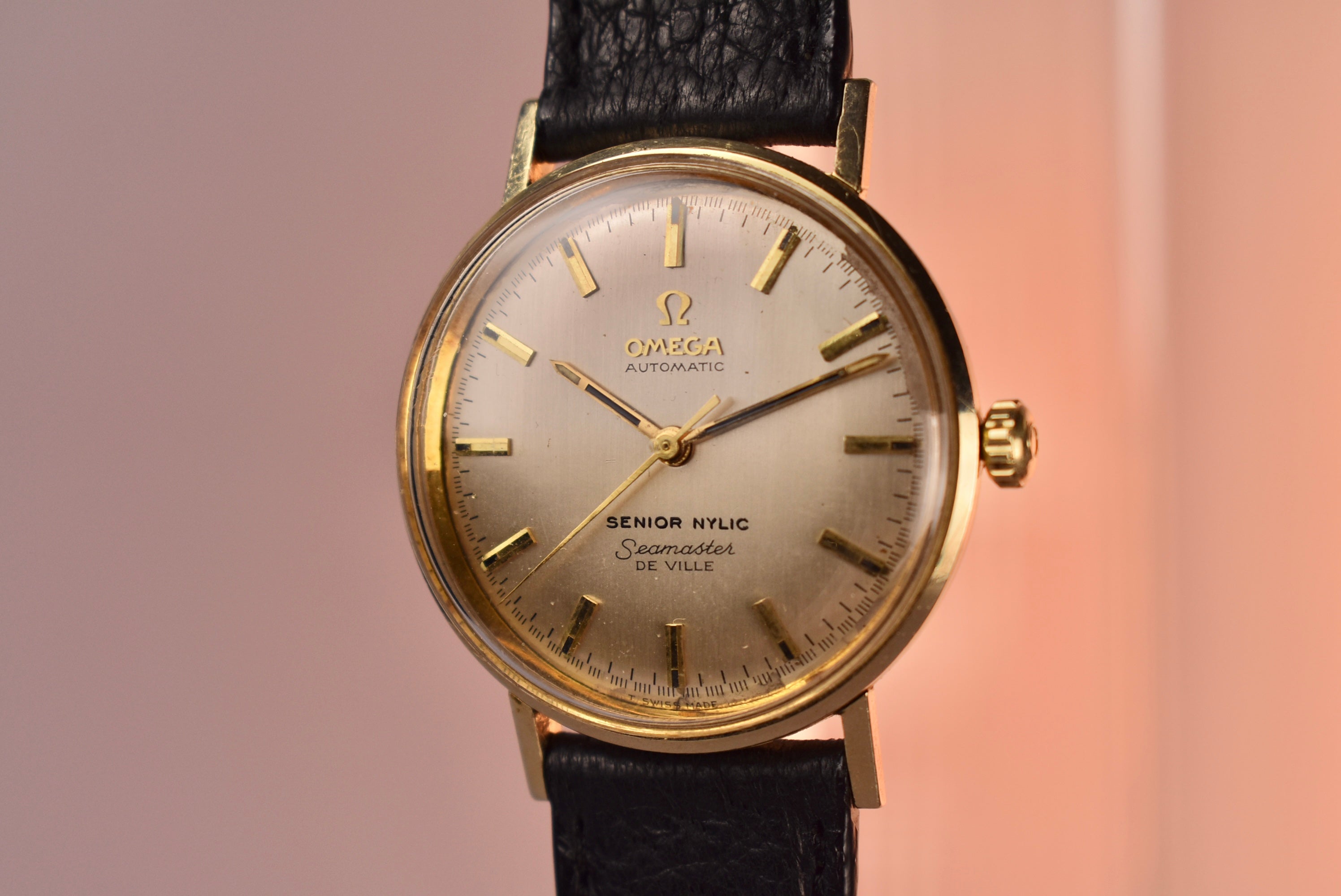 1971 Omega Seamaster De Ville Solid Gold Senior NYLIC w Box