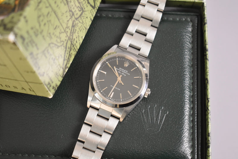 Rolex Air King 14000 Black Dial With Box