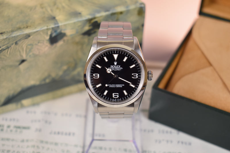 1993 Rolex Explorer 14270 Spider Tritium Dial with Box and Papers