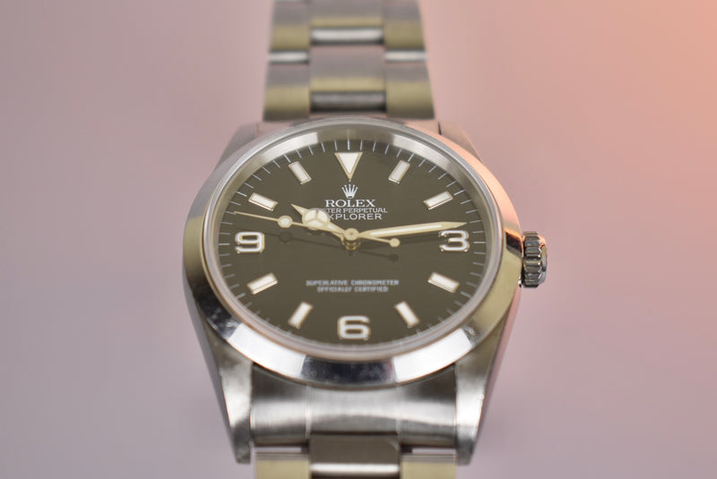 1996 Rolex Explorer 14270 Tritium Dial with Box and Papers