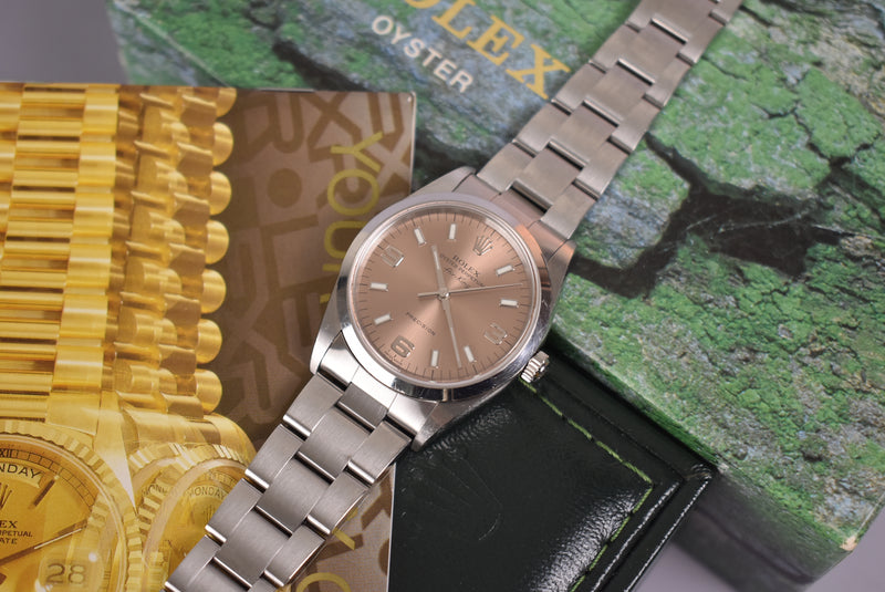 Rolex Air King 14000 Salmon Dial With Box and Booklet