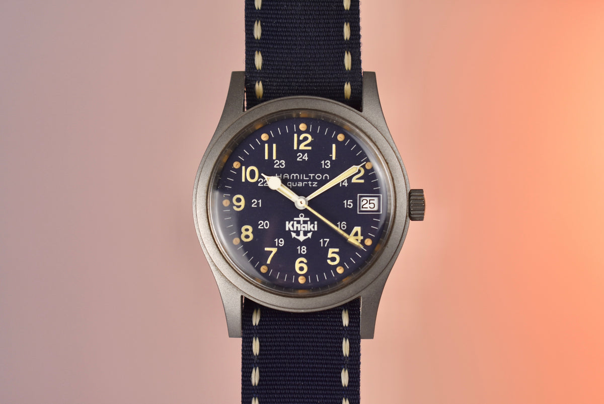 2000s Hamilton Field Khaki 9797 Blue Dial – Huntington Company