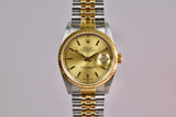 1989 Rolex Datejust 16233 Champagne Dial Box and Papers